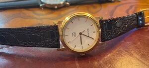 Unisex 32mm Sonata by Tata of India Watch, Gold Tone, WR to 30m, 1141YA8